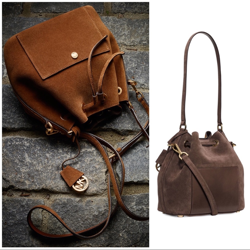 ⚡️SALE⚡️Michael Kors “Greenwich” suede bucket bag